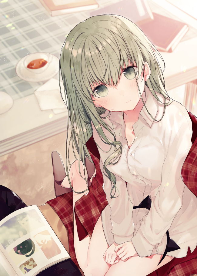This is a pixiv picture whose title is 「猫の写真ばかり見てますね…？」.
