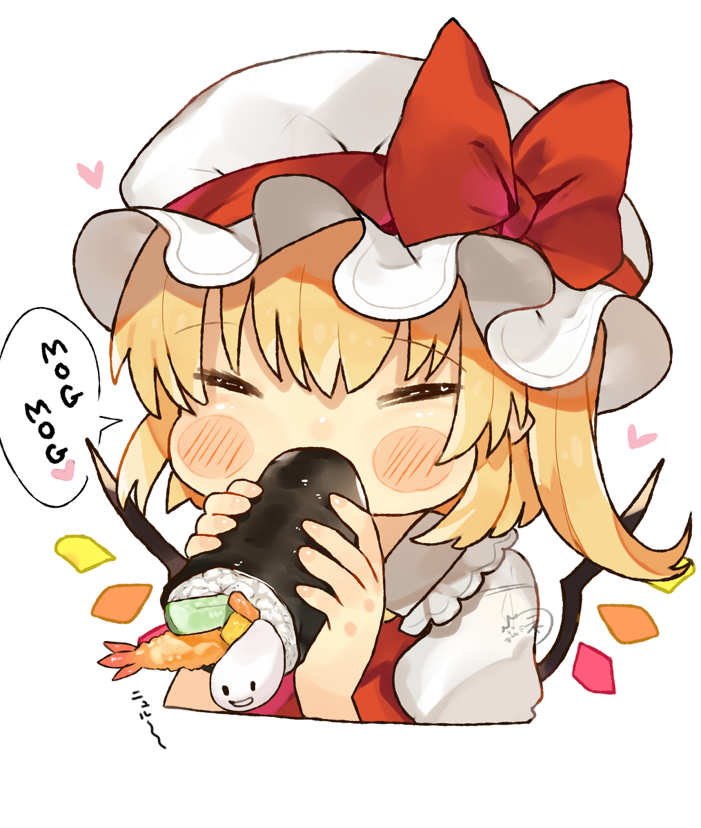 This is a pixiv picture whose title is フランちゃんが恵方巻をおいしそうに食べるだけ.