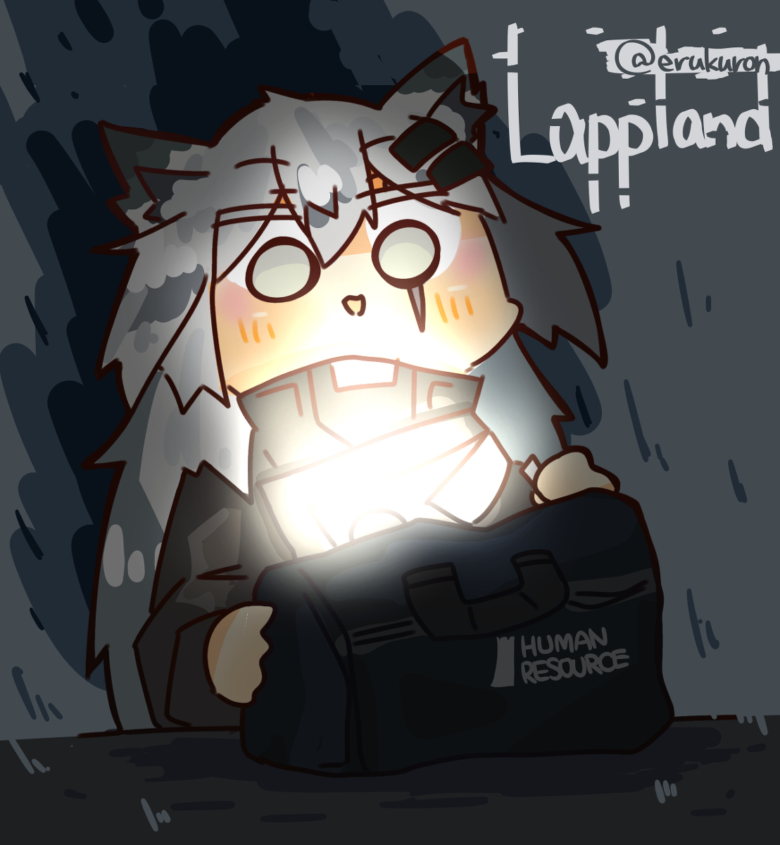 This is a pixiv picture whose title is Lappland.