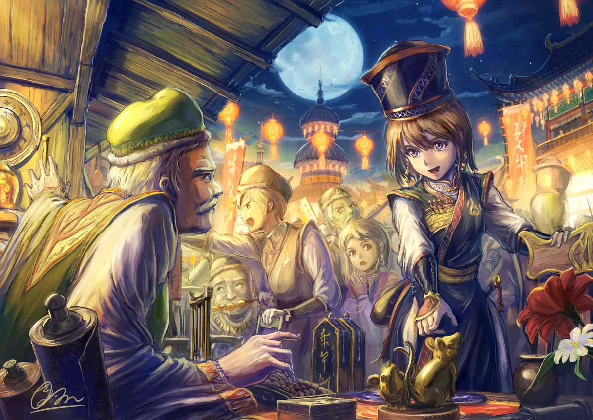 This is a pixiv picture whose title is 千客万来.