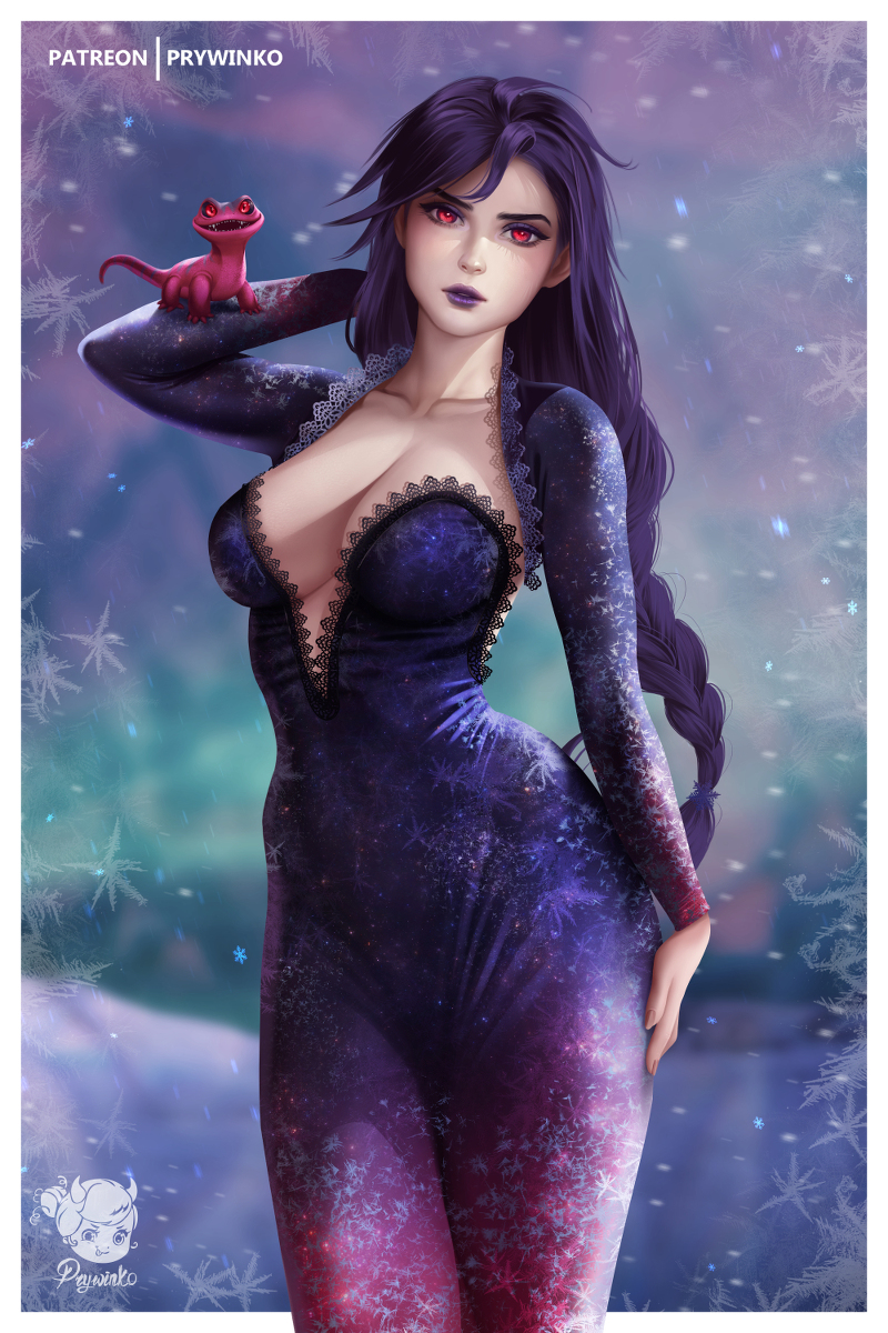 This is a pixiv picture whose title is Dark Elsa.