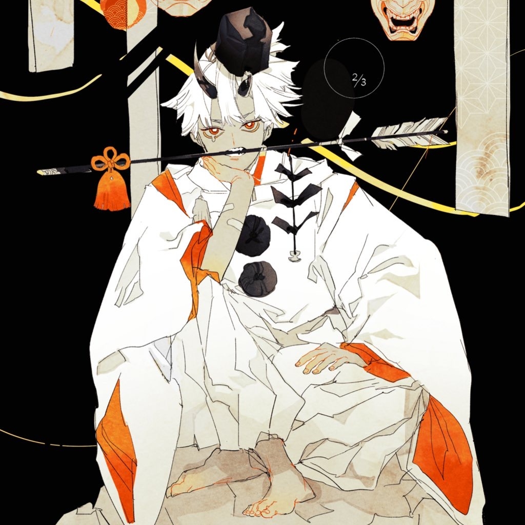 This is a pixiv picture whose title is 痛手.