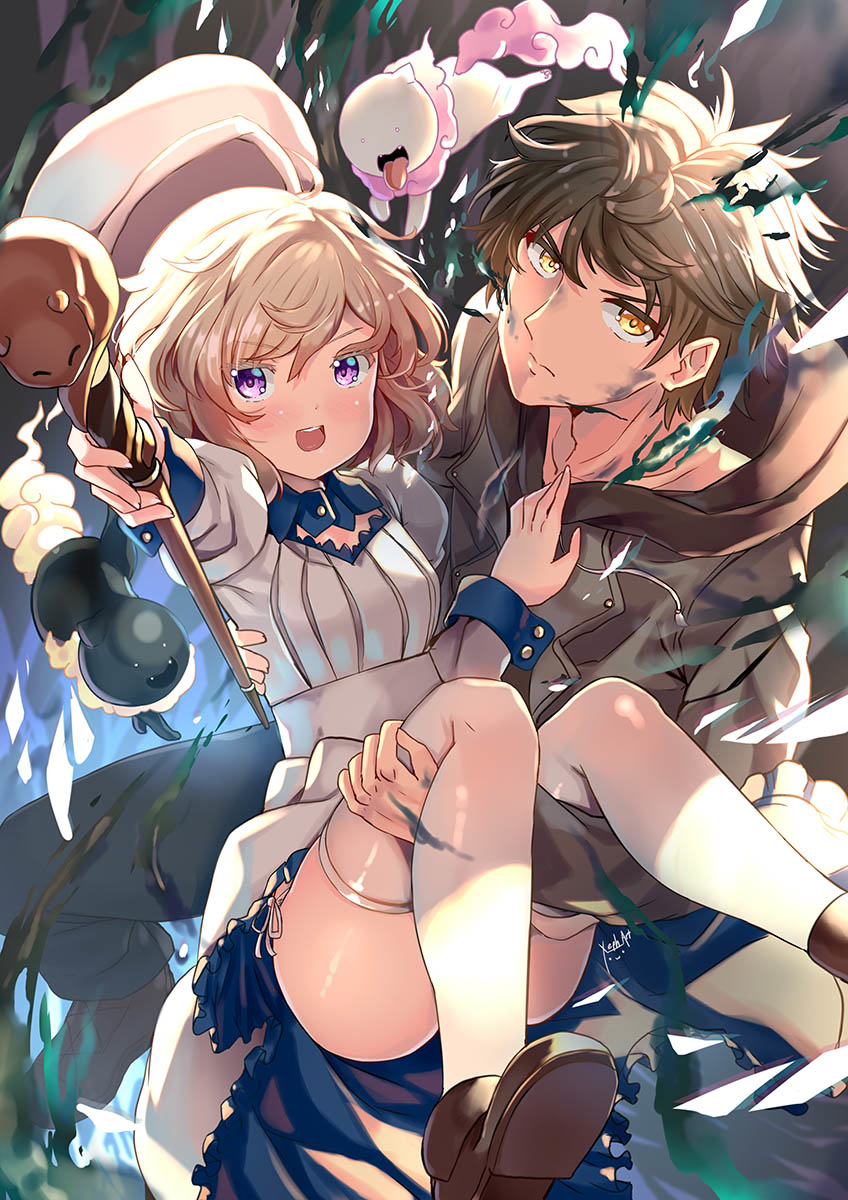 This is a pixiv picture whose title is 虚構推理.