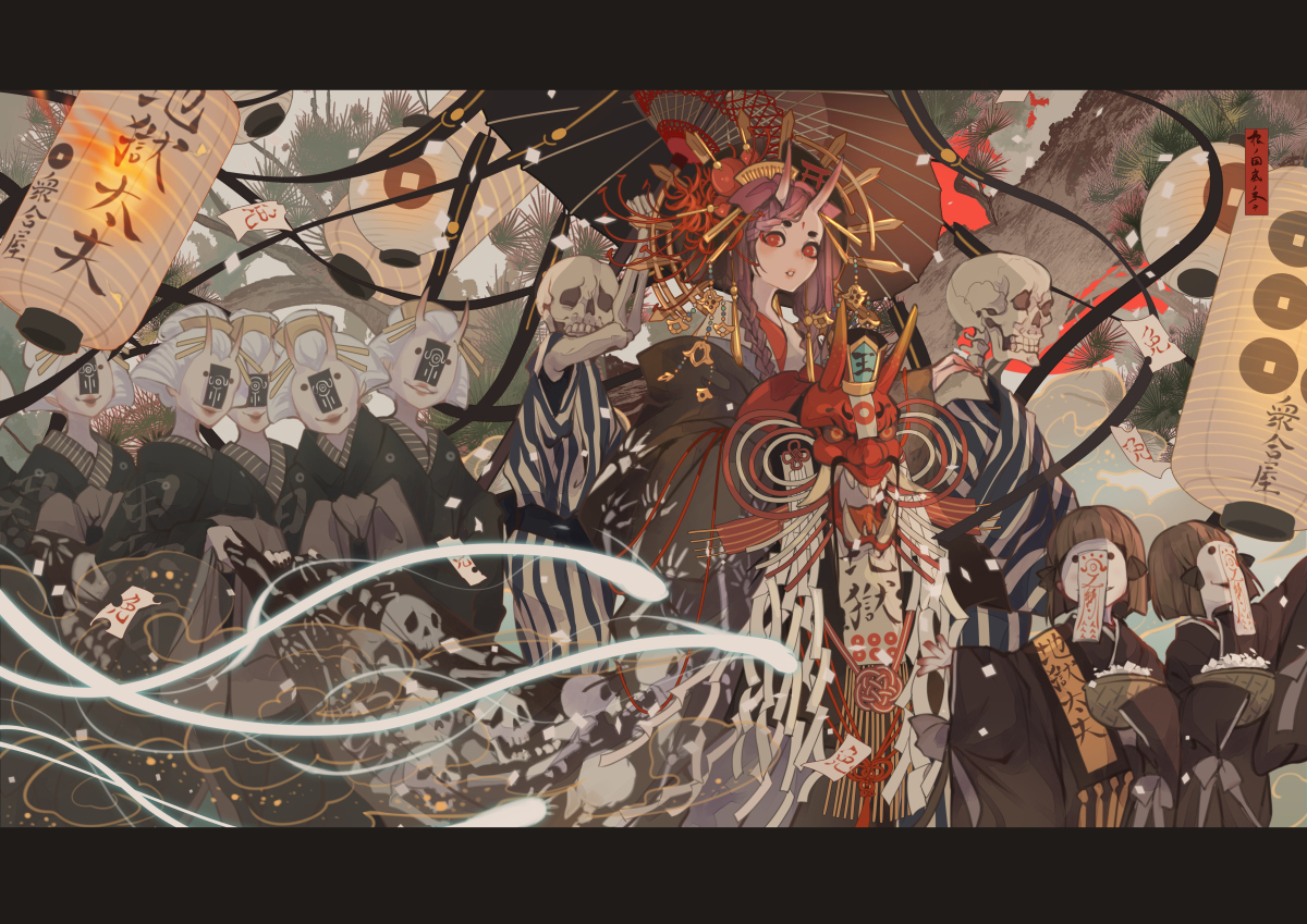 This is a pixiv picture whose title is 地 獄 太 夫 -根の国底の果て-.