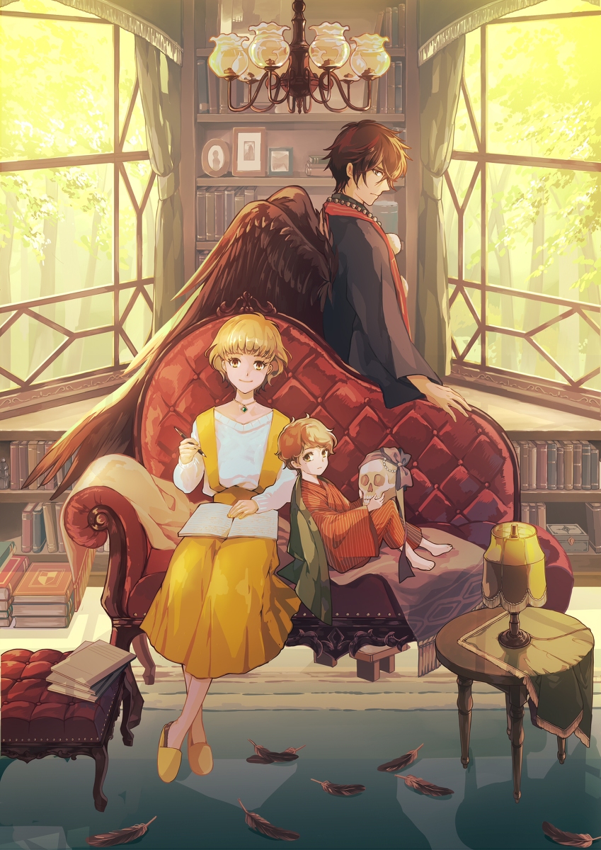 This is a pixiv picture whose title is 【仕事絵】 もののけ、もののけ、杏南が通る.