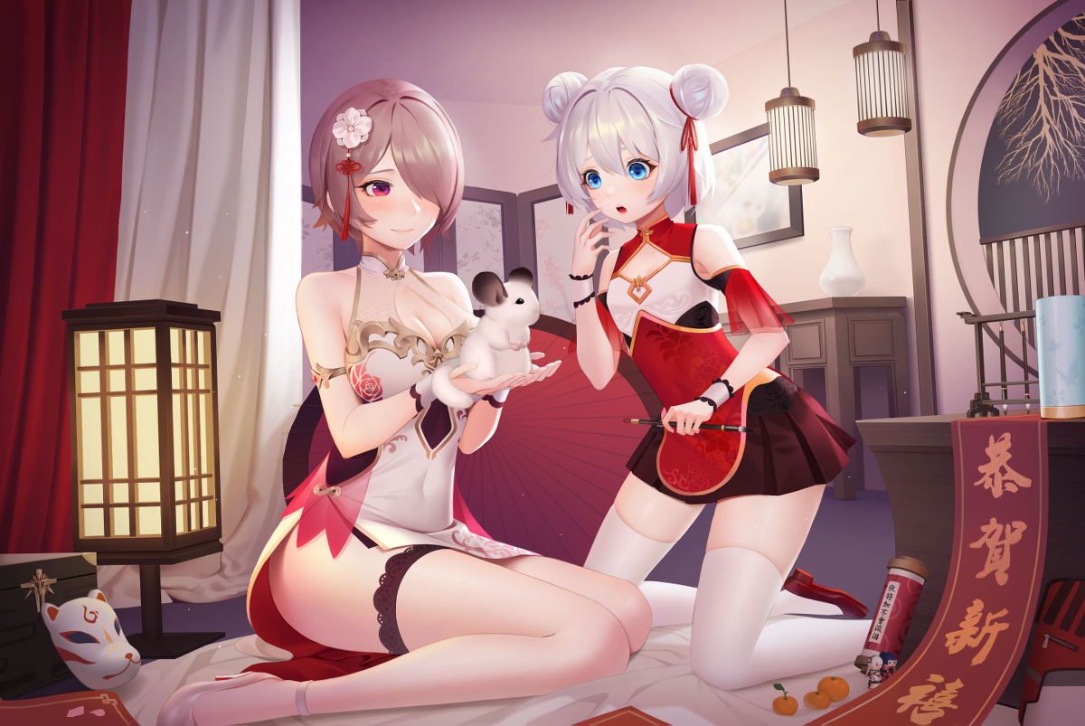 This is a pixiv picture whose title is 恭贺新禧（崩坏3）.