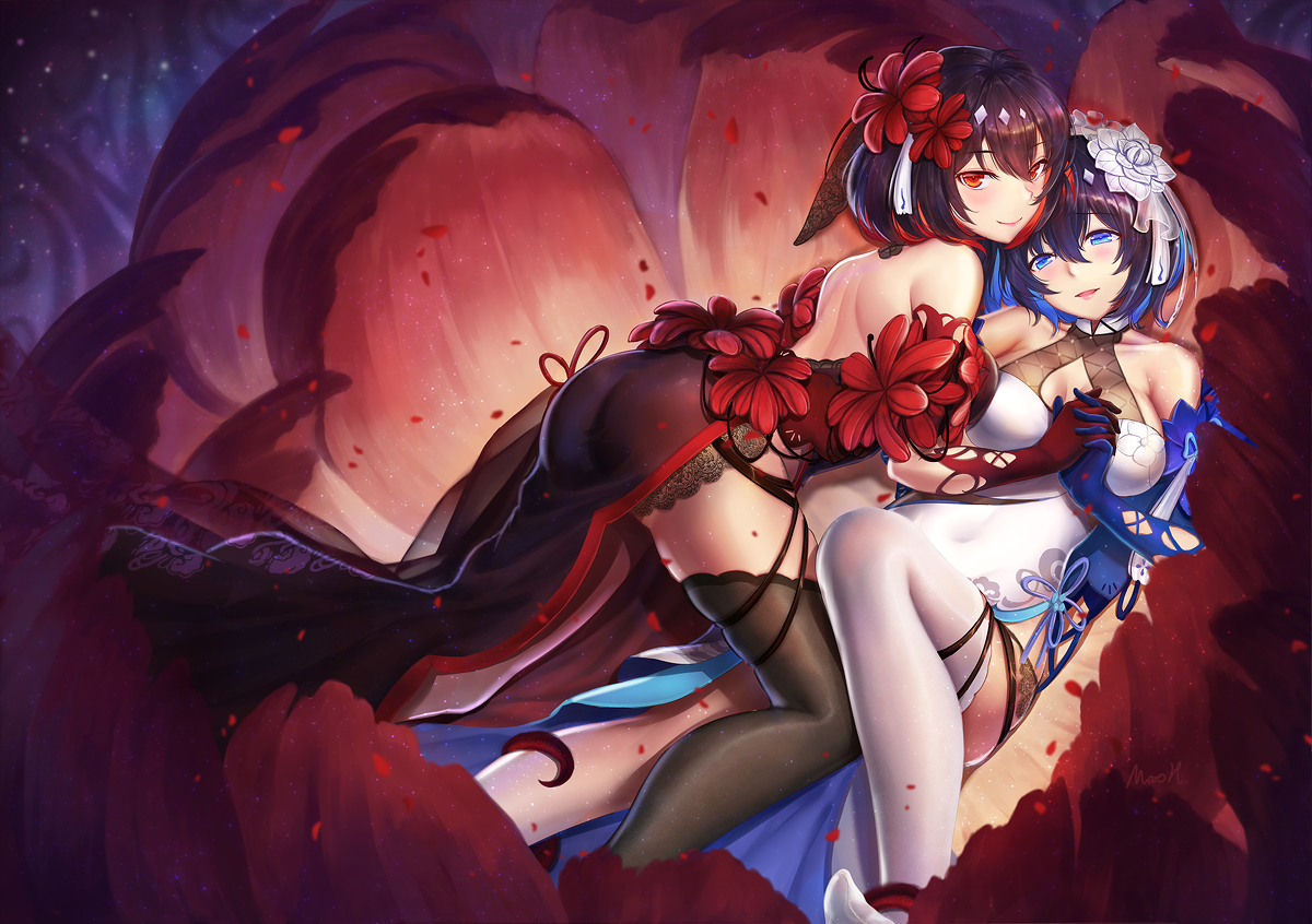 This is a pixiv picture whose title is 希儿 墨染镜华.