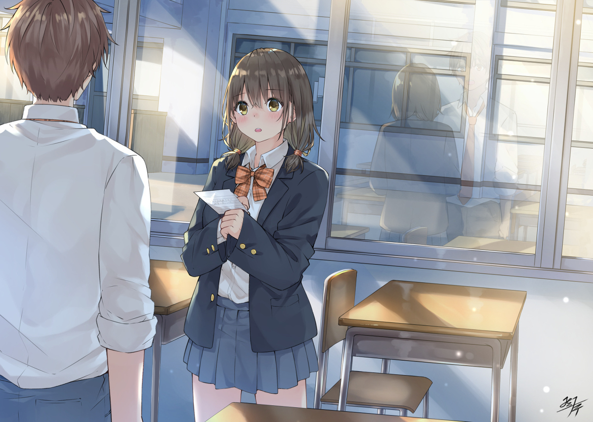 This is a pixiv picture whose title is 告白.