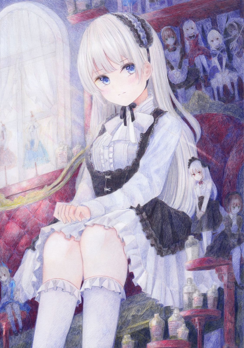 This is a pixiv picture whose title is ドールになりたい.