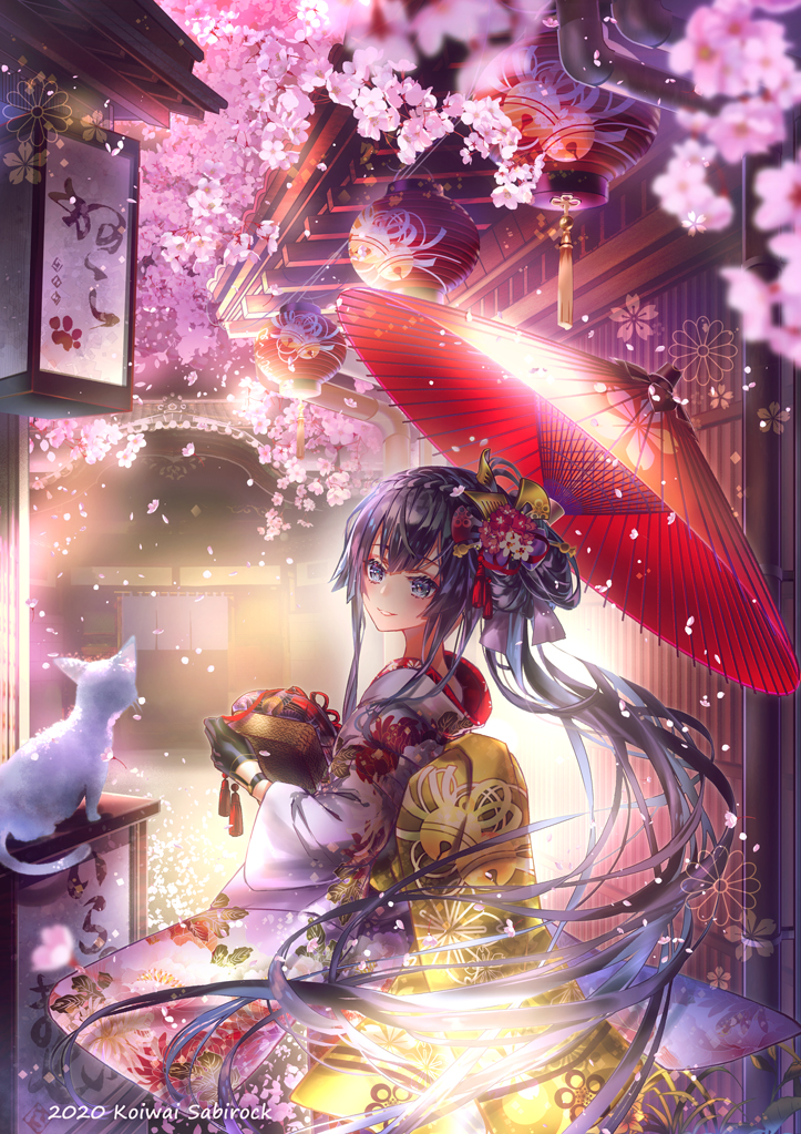 This is a pixiv picture whose title is 桜吹雪.