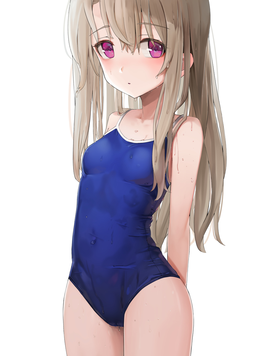 This is a pixiv picture whose title is スク水イリヤ.