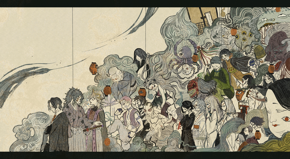 This is a pixiv picture whose title is 百”鬼”夜行.