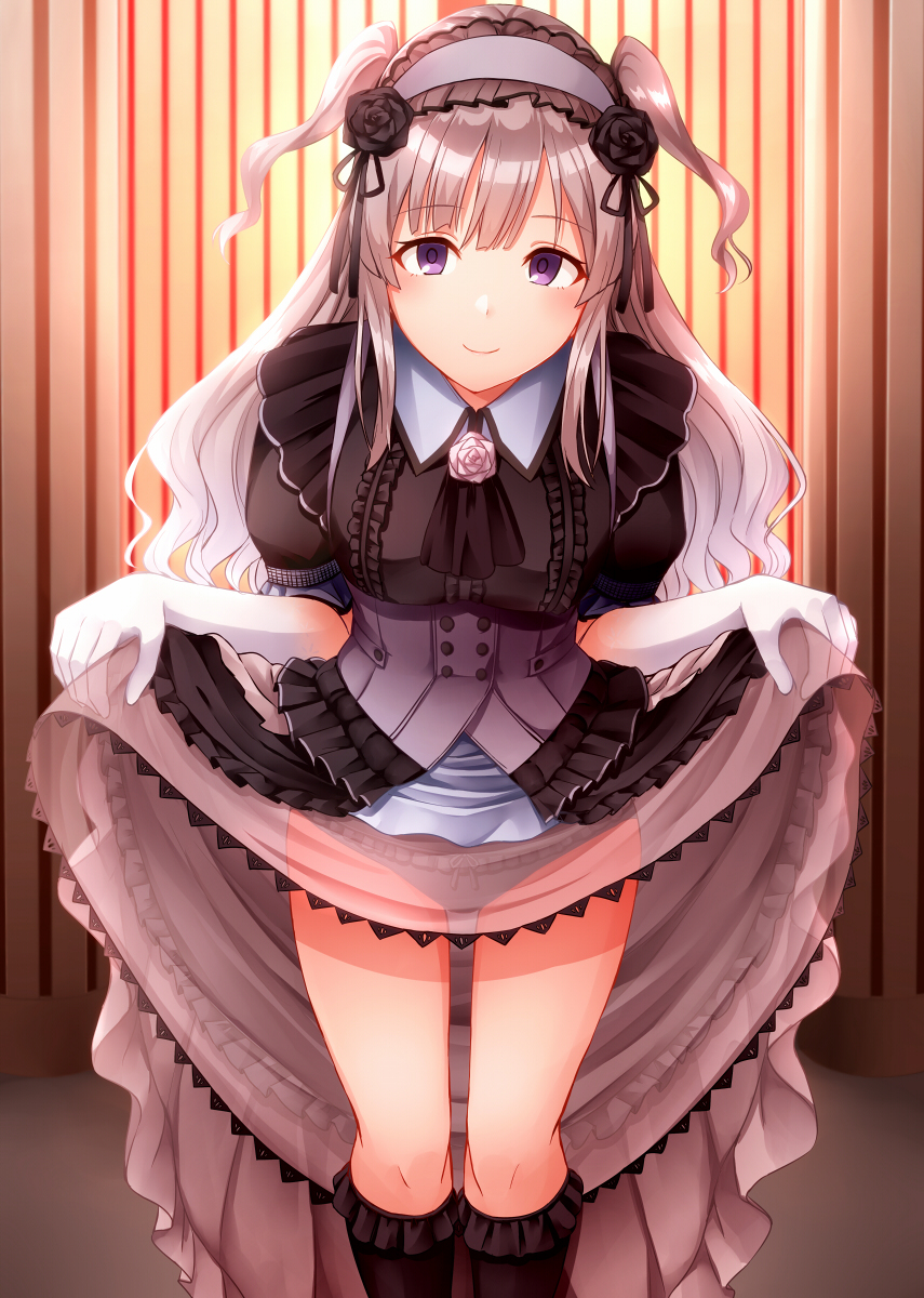 This is a pixiv picture whose title is たくしあげ霧子(黒)/キリン子.