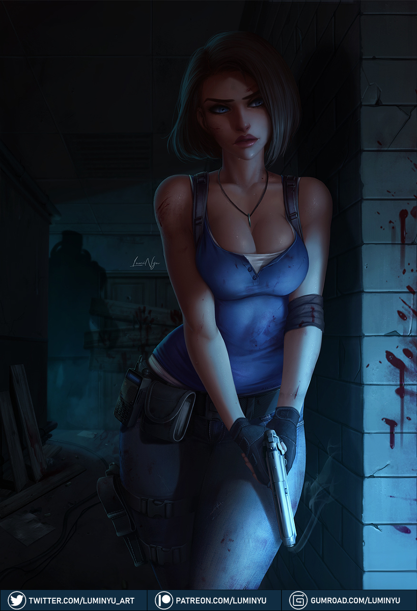 This is a pixiv picture whose title is Jill Valentine from RE3.