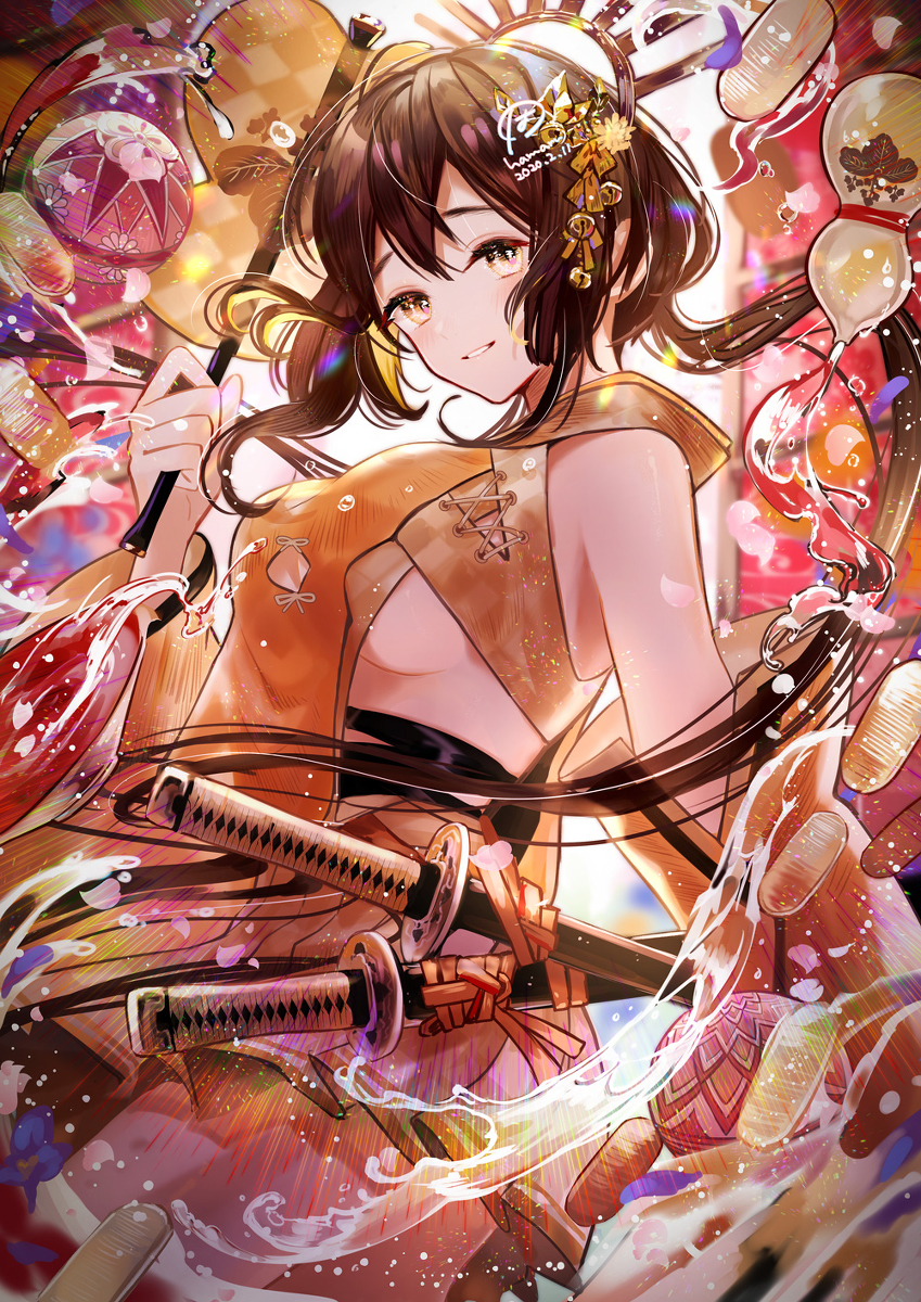 This is a pixiv picture whose title is やさしい黄金色の女の子🌸.