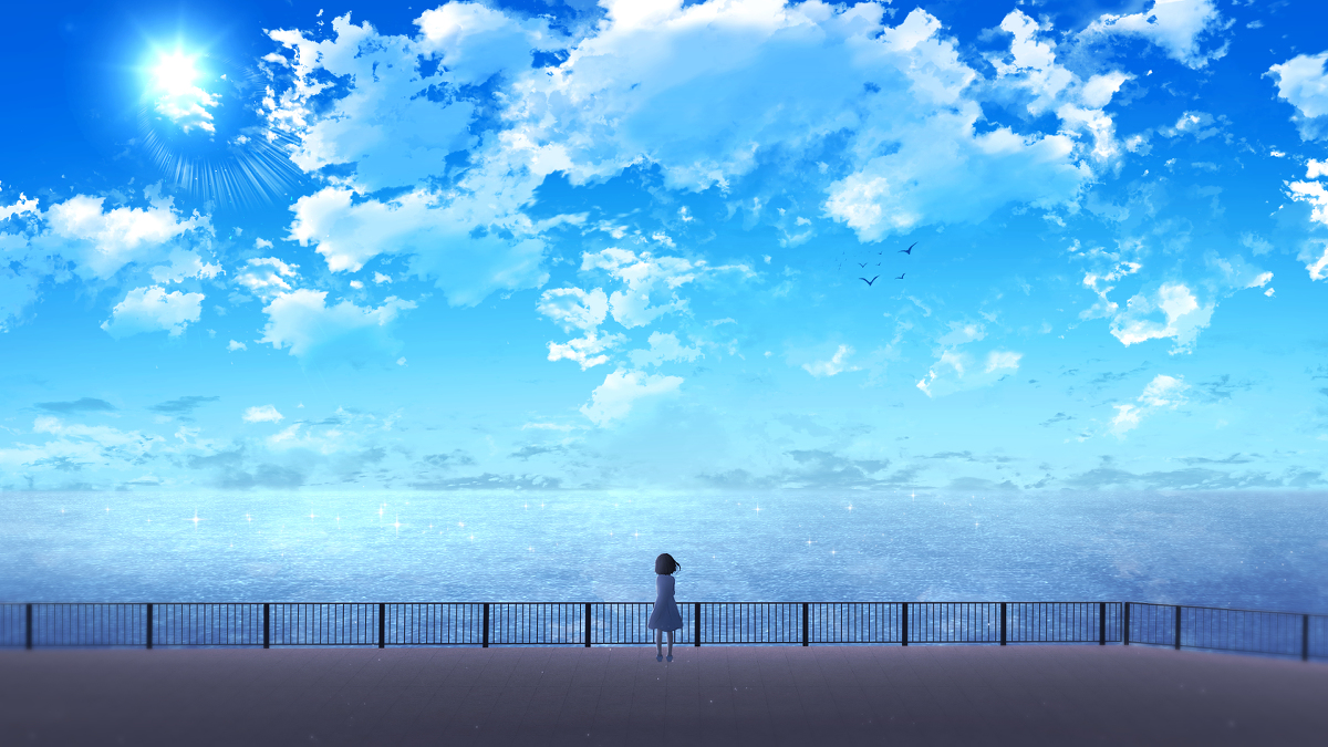 This is a pixiv picture whose title is 拝啓、遠く空の夏へ。.