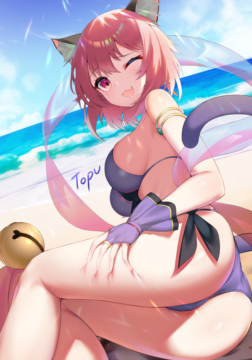 This is a pixiv picture whose title is タマキ (水着).