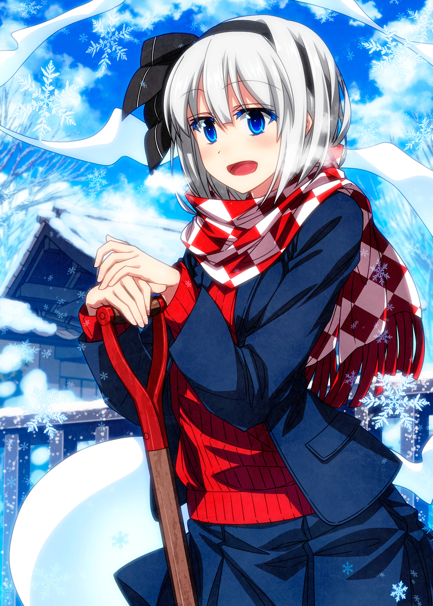 This is a pixiv picture whose title is 一緒に雪かきしませんか？.