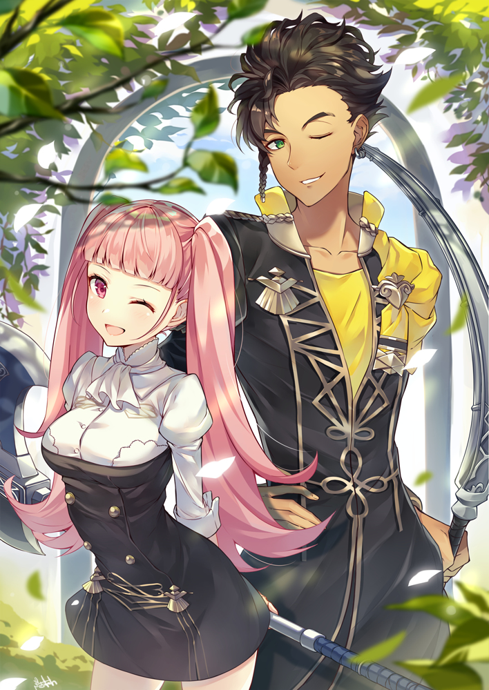 This is a pixiv picture whose title is クロード＆ヒルダ.
