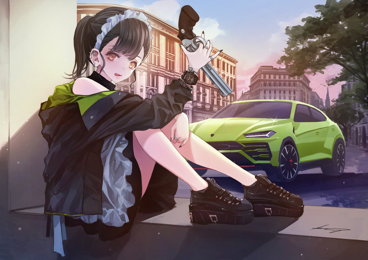 This is a pixiv picture whose title is Italian maid.