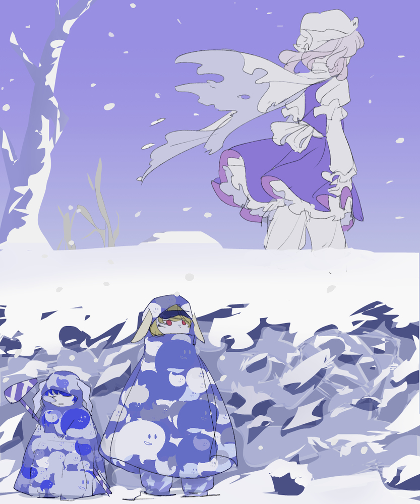 This is a pixiv picture whose title is 冬あおりんご迷彩.