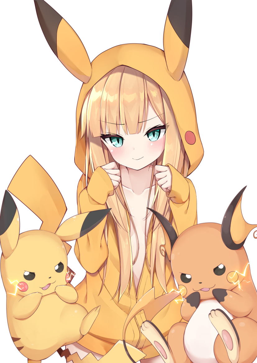 This is a pixiv picture whose title is ピカチュウ・ライチュウ・ライネチュウ.