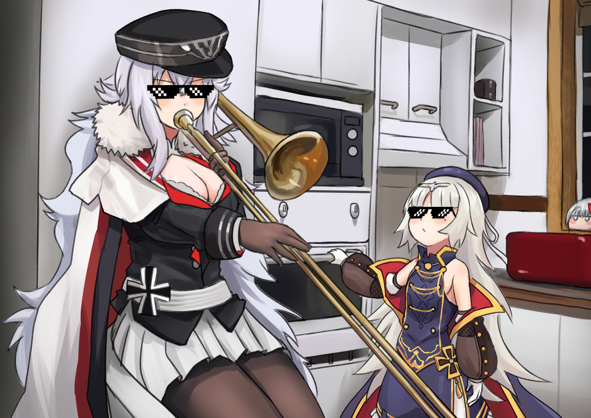 This is a pixiv picture whose title is When Bismarck isn't Home port.