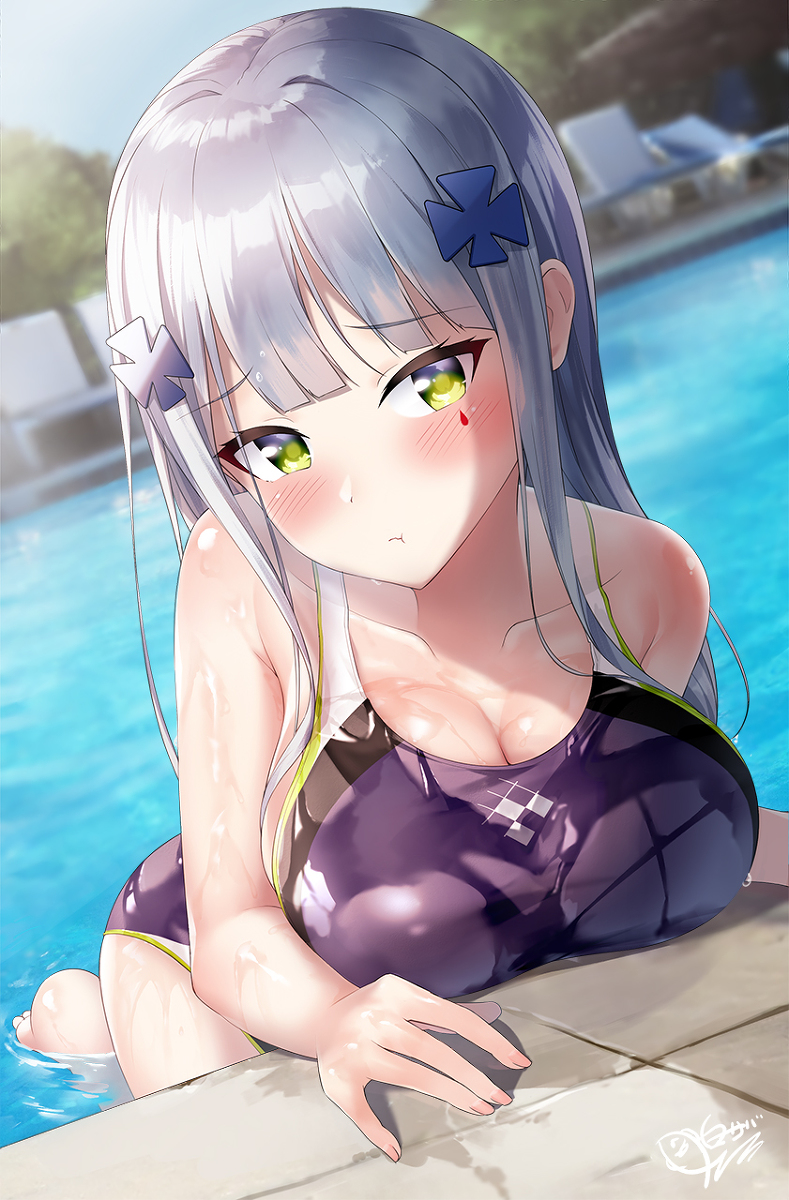 This is a pixiv picture whose title is HK416.