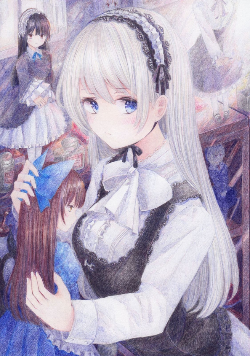 This is a pixiv picture whose title is 私もドールになりたい.