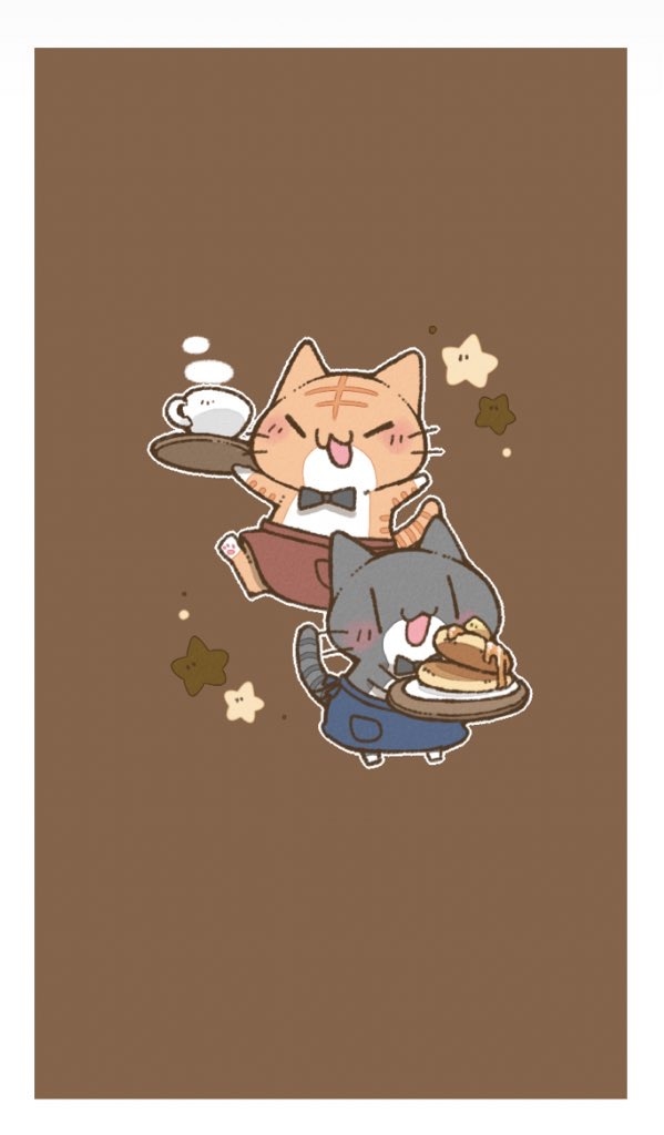 This is a pixiv picture whose title is にゃんこ暮らし カフェ.