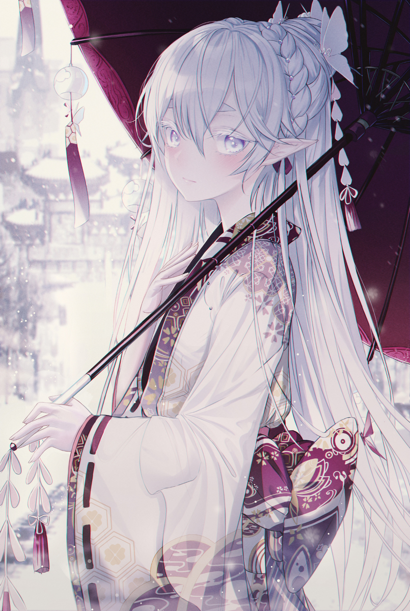 This is a pixiv picture whose title is 白雪.