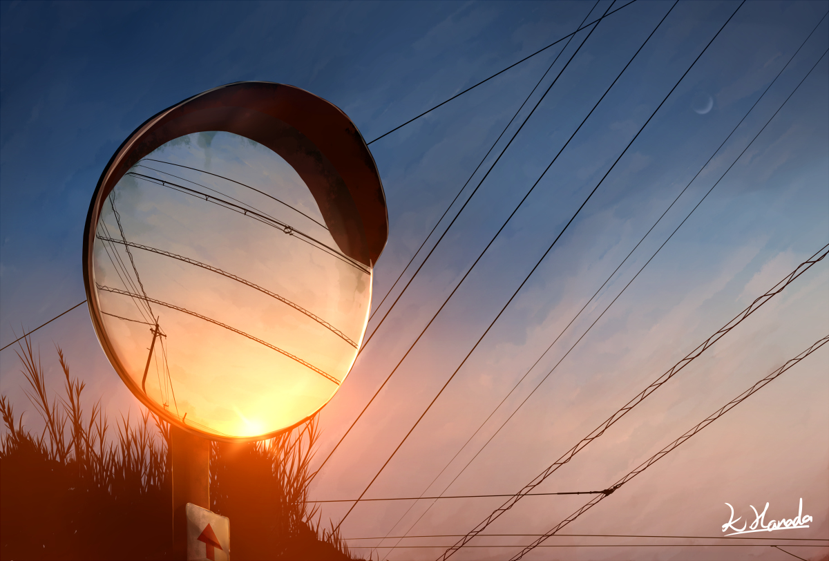 This is a pixiv picture whose title is 屈折.