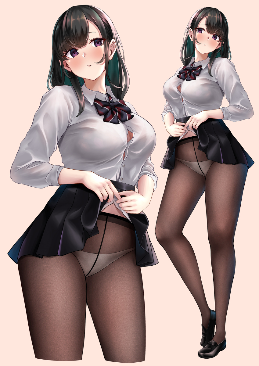 This is a pixiv picture whose title is パツパツたくし上げjk.