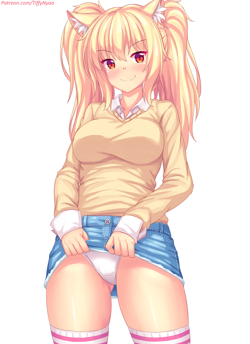 This is a pixiv picture whose title is Skirt Lift!!.