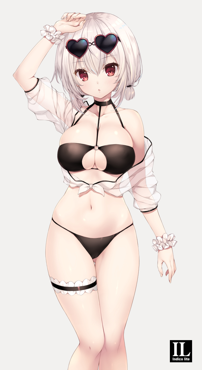 This is a pixiv picture whose title is 水着シリアスさん.