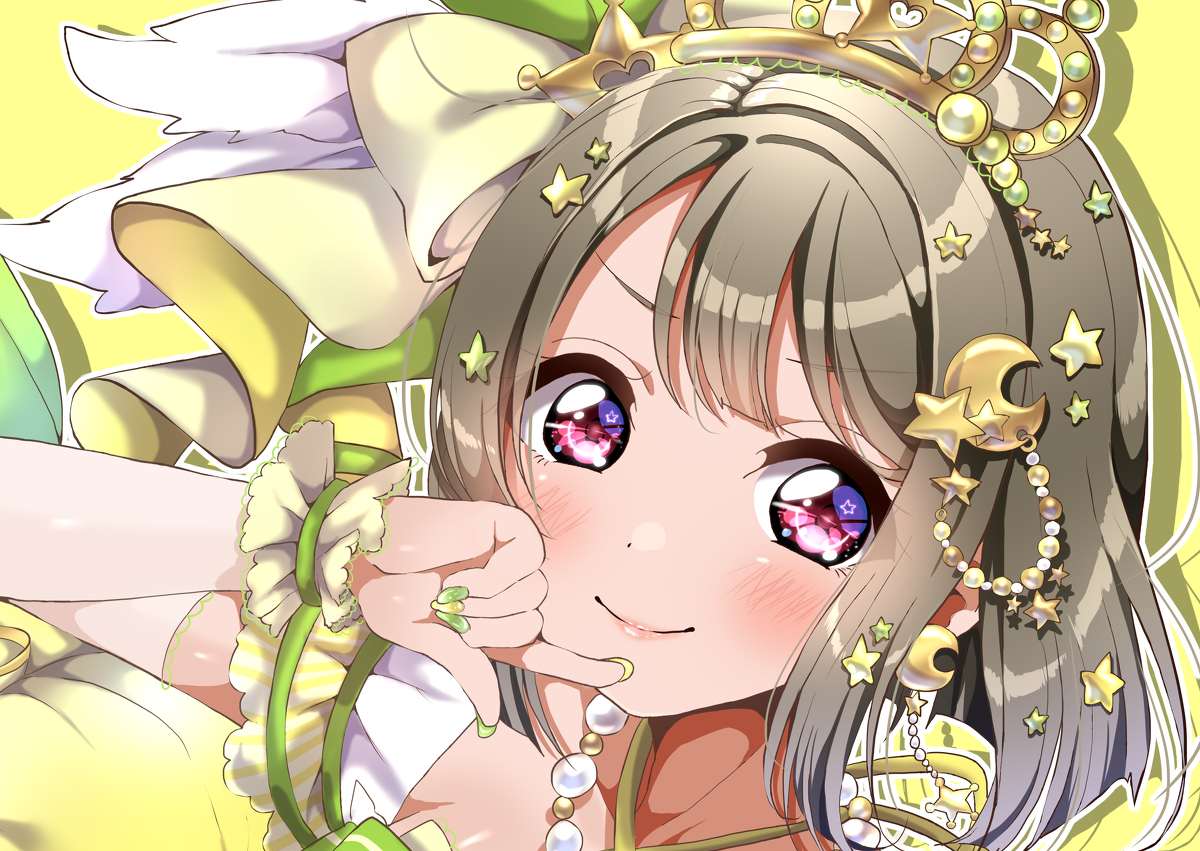 This is a pixiv picture whose title is ドレスアップ👑かすみん.