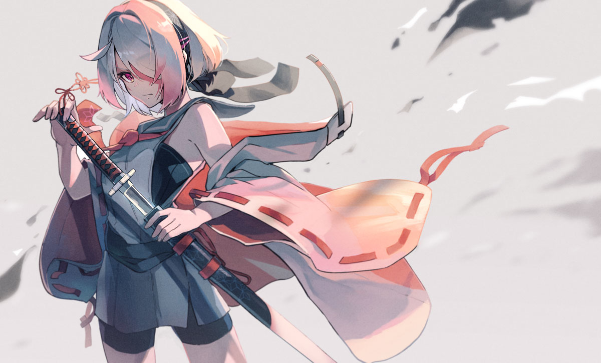 This is a pixiv picture whose title is 立ち向かえ少女.