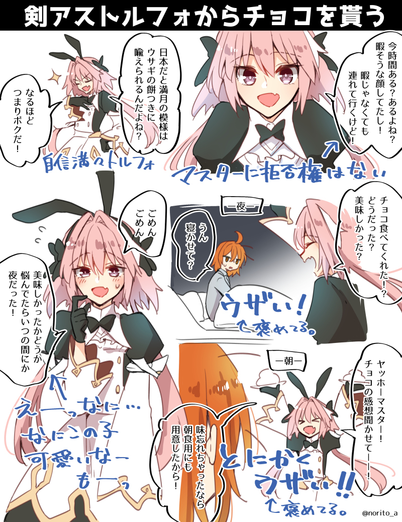 This is a pixiv picture whose title is 剣アストルフォバレンタインレポ.