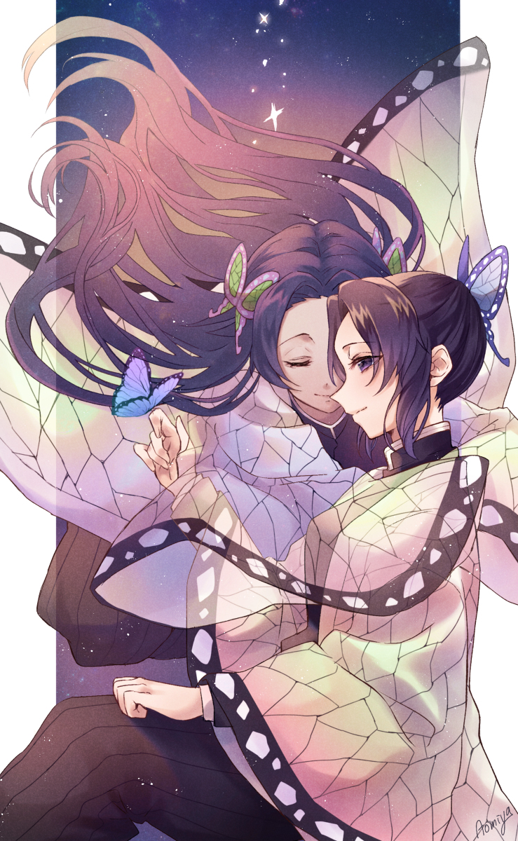 This is a pixiv picture whose title is 「おめでとう、しのぶ」.