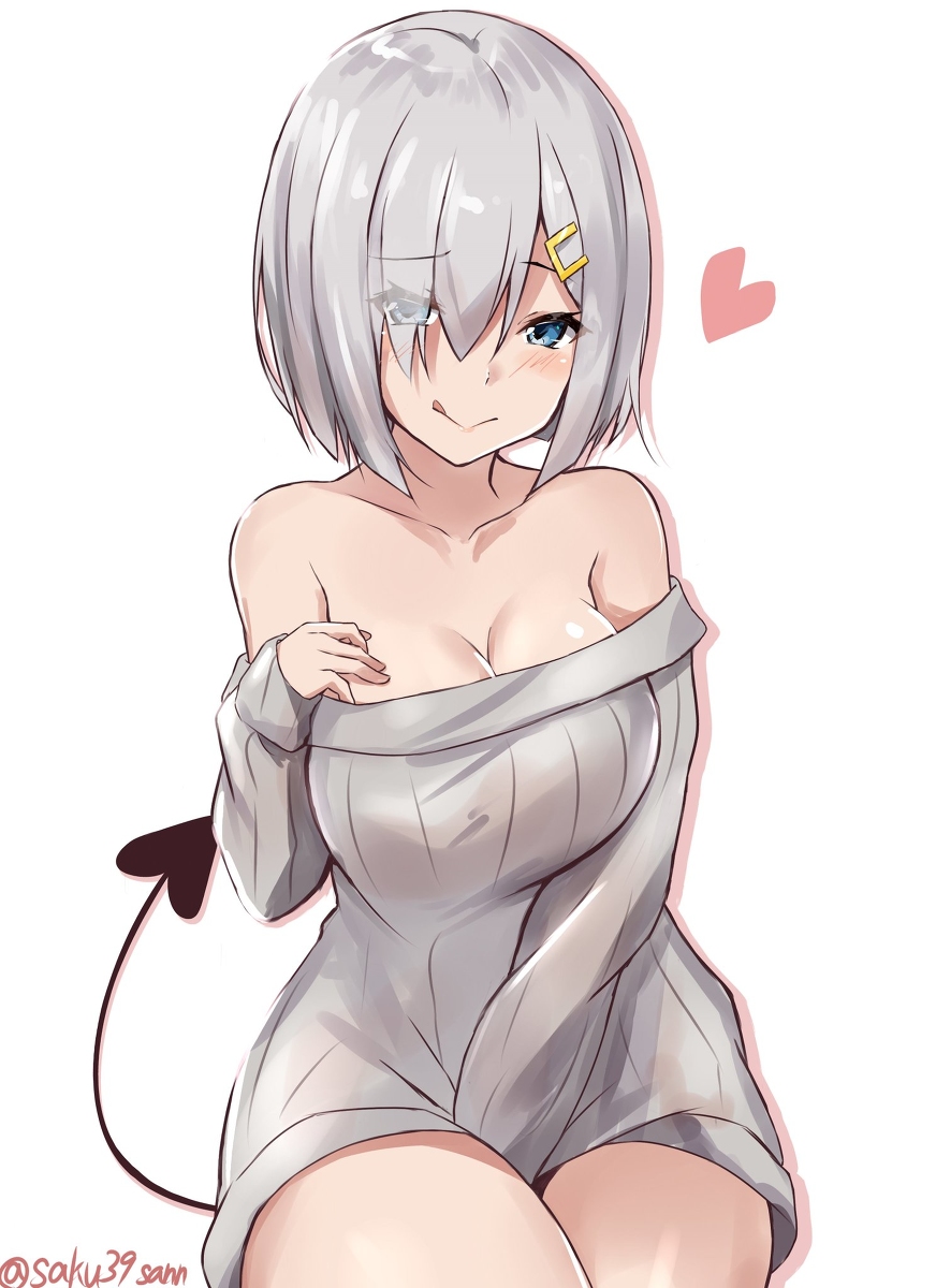 This is a pixiv picture whose title is 「提督のそれ…。浜風がキレイにしてあげますね…///」.