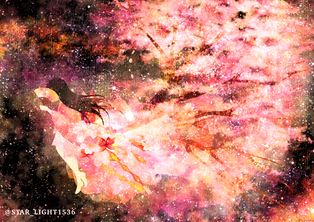 This is a pixiv picture whose title is 桜繚乱.