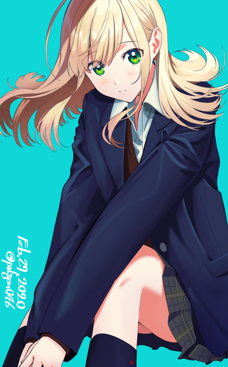 This is a pixiv picture whose title is 金髪碧眼ＪＫ.