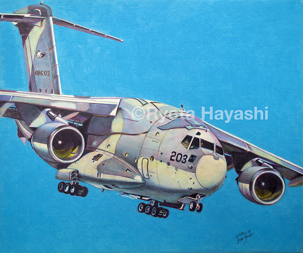 This is a pixiv picture whose title is 蒼空を駆けて　C-2.