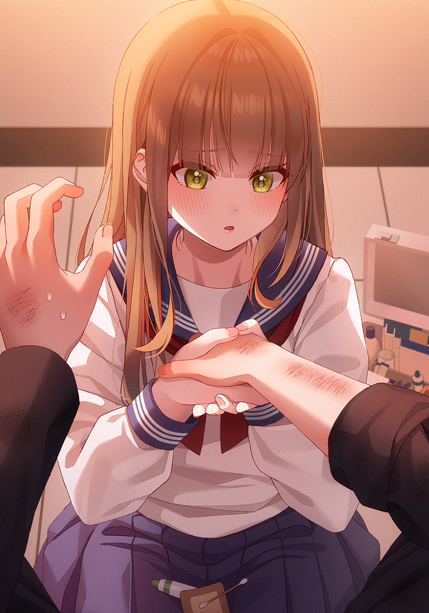 This is a pixiv picture whose title is 何があったの?😟.