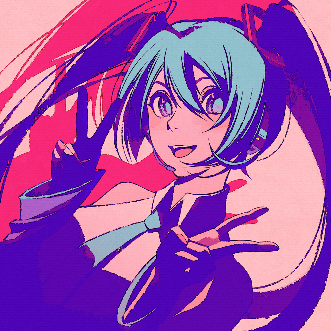 This is a pixiv picture whose title is miku.