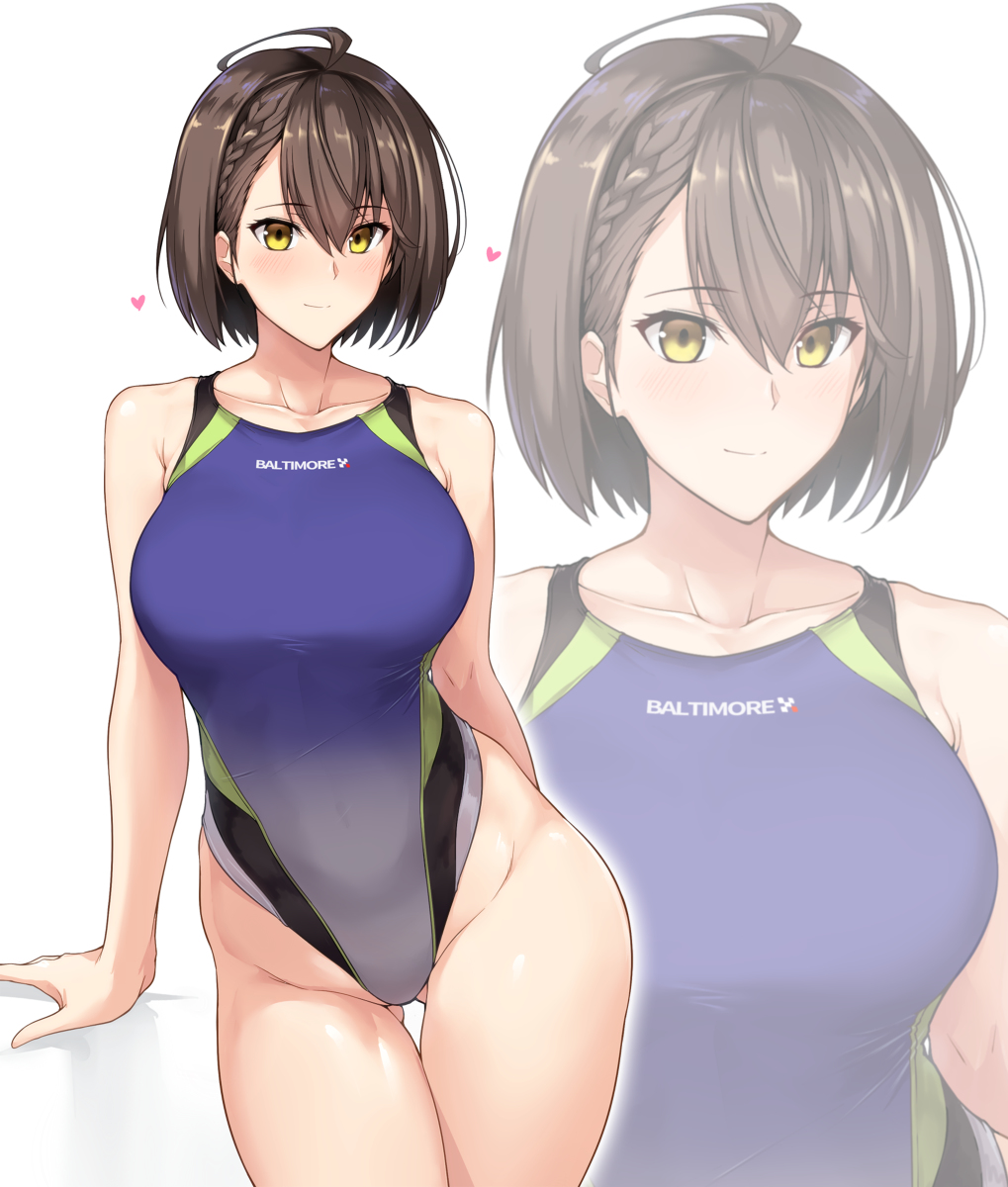 This is a pixiv picture whose title is 競泳水着ボルチモア.