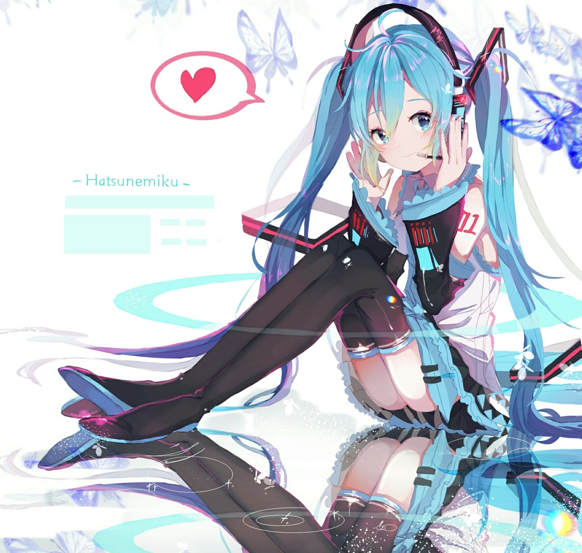 This is a pixiv picture whose title is ミクちやん.