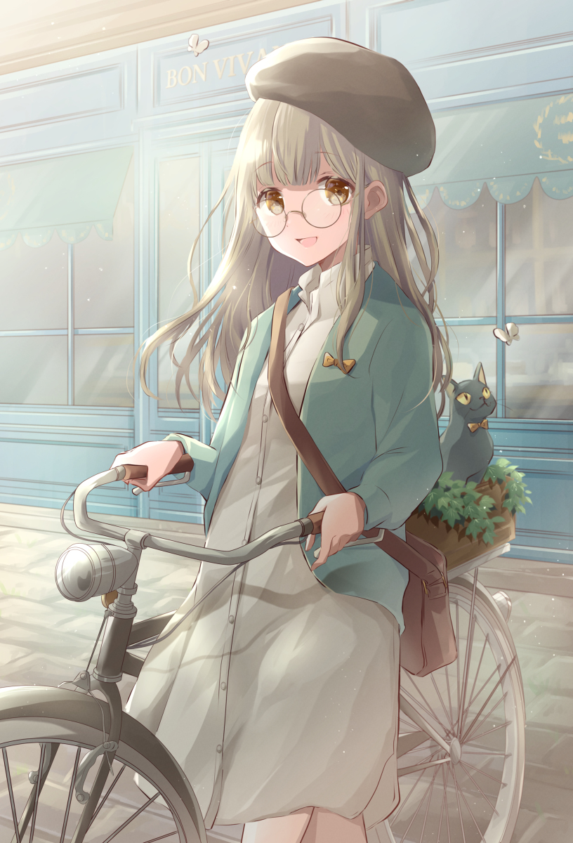 This is a pixiv picture whose title is 自転車でおでかけ.