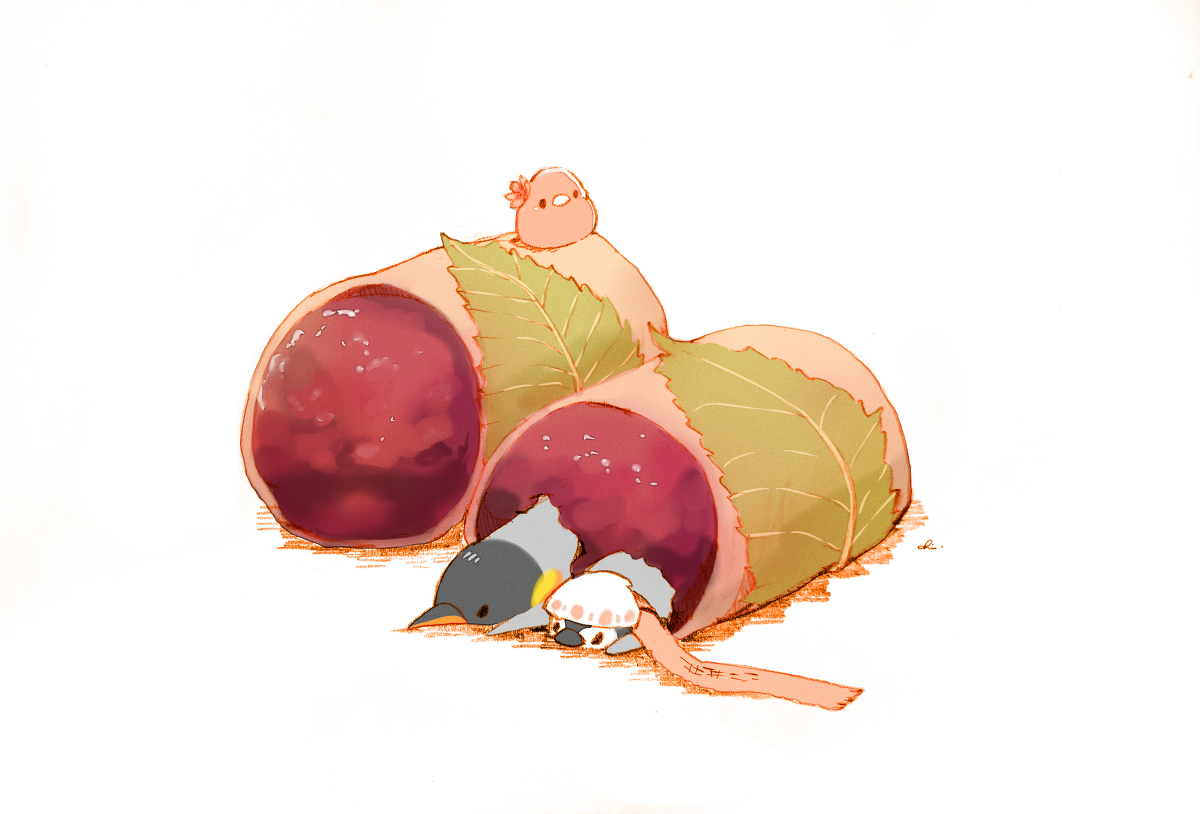 This is a pixiv picture whose title is ペンギン桜餅.