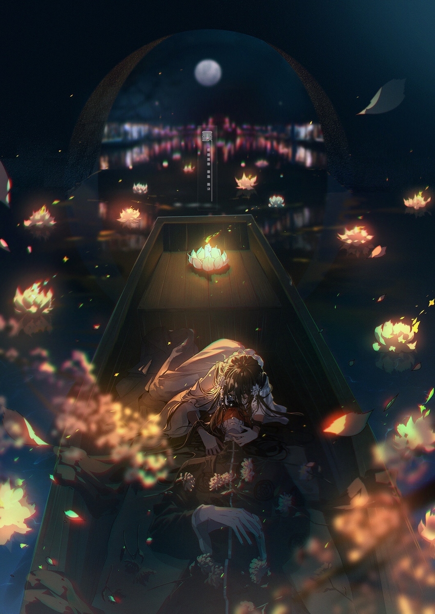 This is a pixiv picture whose title is kiss.